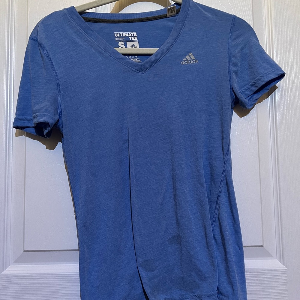 Small Adidas V-Neck Short Sleeve